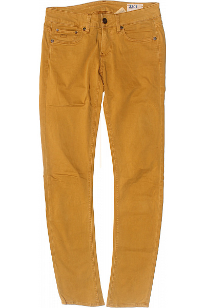 G-Star Dámské žluté Strečové Skinny Džíny S Kapsami Vel. XS