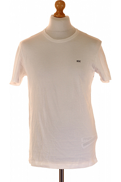 DIESEL Pánské bílé tričko s krátkým rukávem a kulatým výstřihem basic Velikost m | DIESEL | obrázek 2