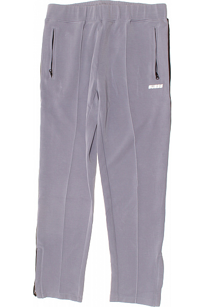 Guess Šedé Modalové Sportovní Tepláky S Kapsami A Pruhem Vel. M