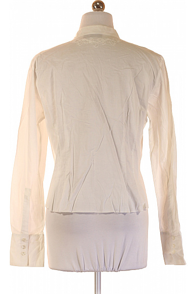 Mexx Bílá bavlněná košile s výšivkou a stojáčkem elegantní s prodlouženým rukávem Vel. 38 | Mexx | obrázek 3