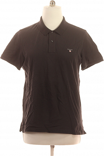 GANT Pánské bavlněné tmavě hnědé polo tričko s krátkým rukávem a výšivkou basic Vel. 2xl | GANT | obrázek 2