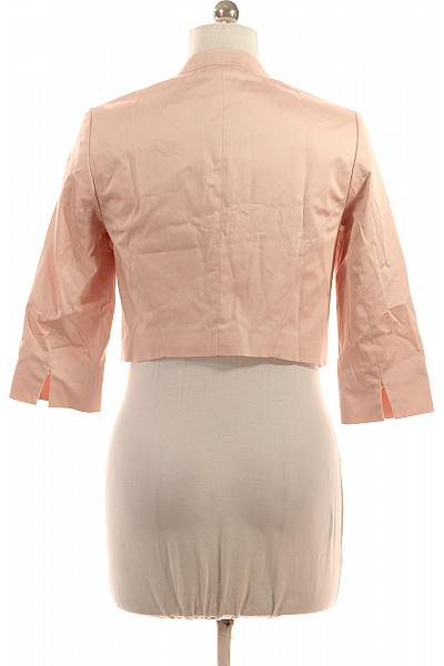 BETTY BARCLAY Krátké bavlněné společenské sako růžové elegantní bez límce Vel. M | BETTY BARCLAY | obrázek 2