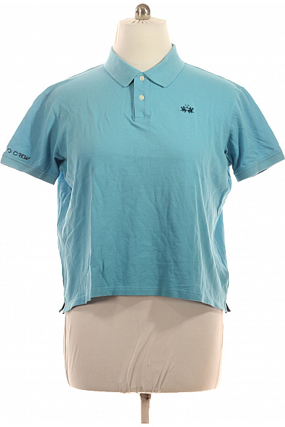 La Martina Pánské modré polo tričko s krátkým rukávem a výšivkou Velikost xxl | La Martina | obrázek 2