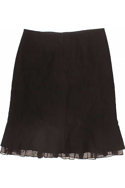 Street One Černá polyesterová elegantní rozšířená sukně ke kolenům se zipem Vel. 34 | Street One | obrázek 2