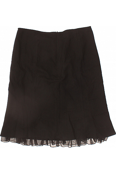 Street One Černá polyesterová elegantní rozšířená sukně ke kolenům se zipem Vel. 34 | Street One | obrázek 3