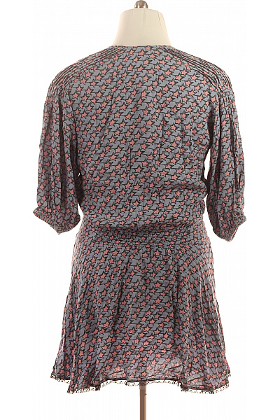 Zadig&Voltaire deluxe šaty s krátkým rukávem hvězdné růžové šedé volnočasové Vel. L | Zadig&Voltaire deluxe | obrázek 2