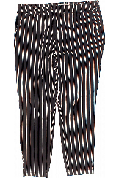 PULZ JEANS Dámské kalhoty cigaretové černo-bílé pruhované elegantní s kapsami Velikost EU 38 | PULZ JEANS | obrázek 2