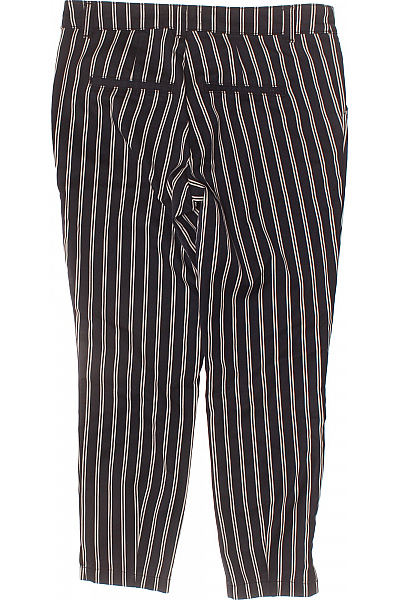 PULZ JEANS Dámské kalhoty cigaretové černo-bílé pruhované elegantní s kapsami Velikost EU 38 | PULZ JEANS | obrázek 3