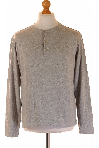 BRAX Pánské šedé tričko henley s dlouhým rukávem basic Velikost m | BRAX | obrázek 2