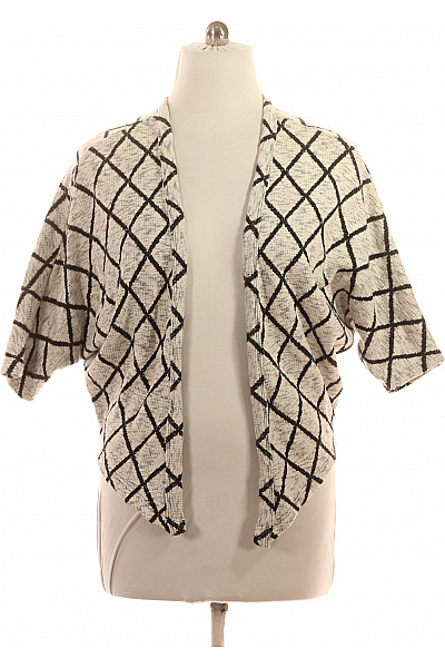 Urban Surface Dámský volný kardigan krátký vzorovaný černobílý lehký Vel. L | Urban Surface | obrázek 2