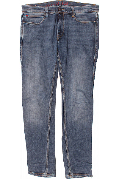 Hugo Boss Pánské Modré Džíny Rovné Klasické S Kapsami Seprané Velikost 32-32
