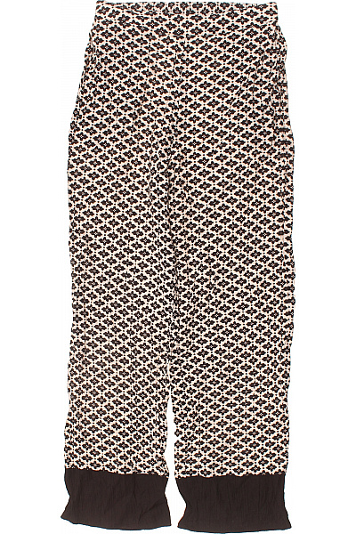 ONLY Dámské letní volné kalhoty černobílé vzorované pohodlné s gumou v pase Velikost s | ONLY | obrázek 2