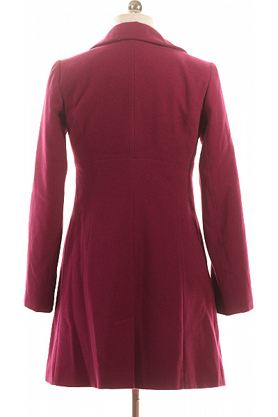 Charles Tyrwhitt Dámský krátký kabát elegantní vypasovaný podzimní vínový vlněný Vel. M | Charles Tyrwhitt | obrázek 2