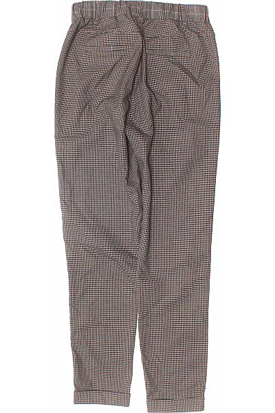 Kaffe Dámské kostkované polyesterové kalhoty s lampasem volné ležérní s gumou v pase Vel. EU 32 | Kaffe | obrázek 3