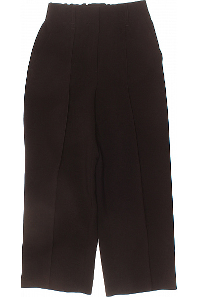 s.OLIVER Dámské společenské hnědé široké volné elegantní oblekové kalhoty s puky Vel. XXS | s.OLIVER | obrázek 2