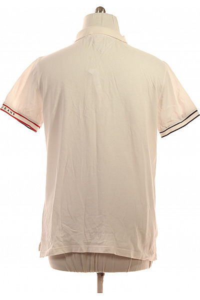 TOMMY HILFIGER Polo tričko bílé s krátkým rukávem a proužkem na manžetě Vel. xl | TOMMY HILFIGER | obrázek 2