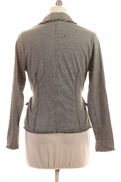 DESIGNERS Dámský blejzr vypasovaný s páskem vzorované černobílé elegantní na běžné nošení Velikost 40 | DESIGNERS | obrázek 3