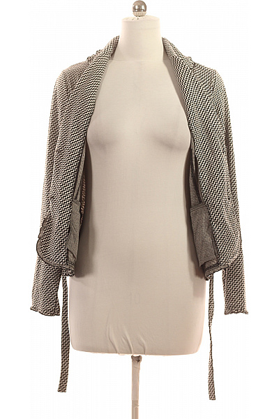 DESIGNERS Dámský blejzr vypasovaný s páskem vzorované černobílé elegantní na běžné nošení Velikost 40 | DESIGNERS | obrázek 4