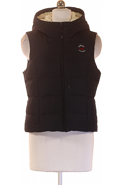 Hollister Dámská černá prošívaná zateplená vesta s kapucí polyesterová Vel. L | Hollister | obrázek 2