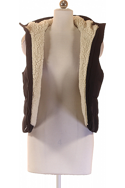 Hollister Dámská černá prošívaná zateplená vesta s kapucí polyesterová Vel. L | Hollister | obrázek 4