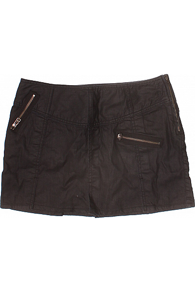TOM TAILOR Dámská bavlněná černá mini sukně zipy stylová krátká Vel. M | TOM TAILOR | obrázek 2