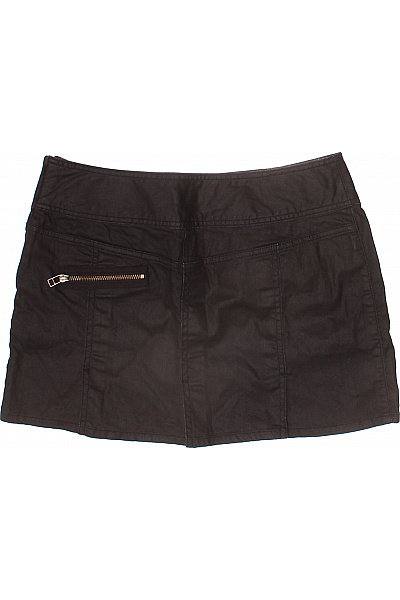 TOM TAILOR Dámská bavlněná černá mini sukně zipy stylová krátká Vel. M | TOM TAILOR | obrázek 3