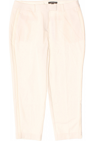 COMMA Rovné Kalhoty Elegantní Business Bílé Polyesterové Vel. 40