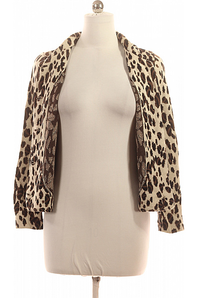 BETTY BARCLAY Dámský kardigan pletený vzorovaný leopard hnědý béžový elegantní propínací Velikost 38 | BETTY BARCLAY | obrázek 3