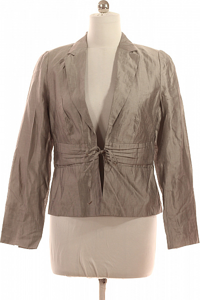 TAIFUN Elegantní vypasované saka acetátové šedé lesklé na běžné nošení Vel. 40 | TAIFUN | obrázek 2