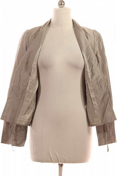 TAIFUN Elegantní vypasované saka acetátové šedé lesklé na běžné nošení Vel. 40 | TAIFUN | obrázek 4