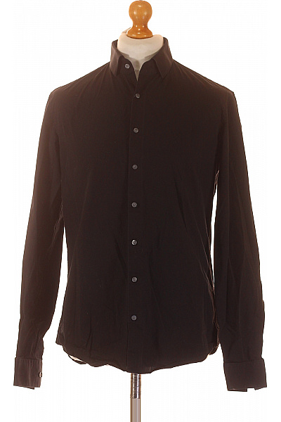 Calvin Klein Pánská bavlněná košile černá dlouhý rukáv elegantní slim fit Velikost 41 | Calvin Klein | obrázek 2