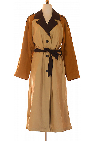 ONLY Dámský Béžový Trenčkot S Páskem Elegantní Dlouhý Vel. L