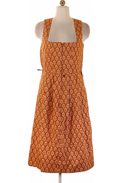 Letní šaty S Potiskem Na Ramínka Midi Vel. XS