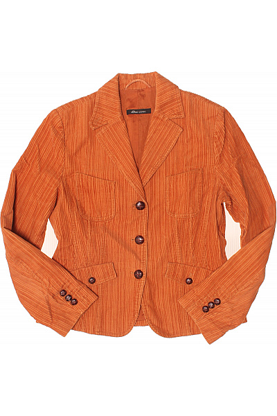 s.OLIVER Bavlněné Oranžové Pruhované Teplé Sako Dámské Podzimní Ležérní Vel. 40 | s.OLIVER | obrázek 2