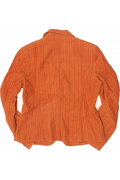 s.OLIVER Bavlněné Oranžové Pruhované Teplé Sako Dámské Podzimní Ležérní Vel. 40 | s.OLIVER | obrázek 3