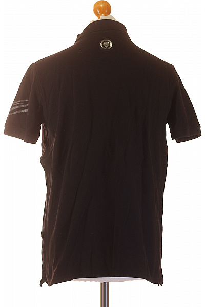 PLEIN SPORT Pánské bavlněné černé polo tričko s krátkým rukávem a výšivkou sportovní Vel. l | PLEIN SPORT | obrázek 3