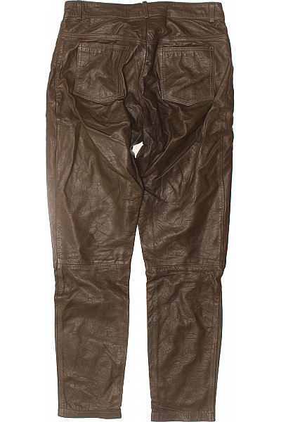 CIGNO NERO Dámské Kalhoty Rovné Kožené Zelené Vel. 36 | CIGNO NERO | obrázek 2