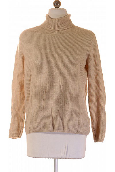 LAWRENCE GREY Dámský kašmírový rolák žebrovaný podzimní zimní béžový Velikost 36 | LAWRENCE GREY | obrázek 2