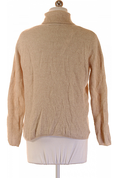 LAWRENCE GREY Dámský kašmírový rolák žebrovaný podzimní zimní béžový Velikost 36 | LAWRENCE GREY | obrázek 3