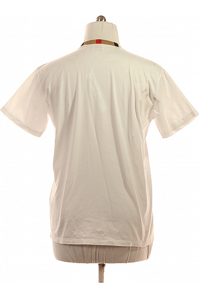 BURBERRY Pánské bílé tričko s krátkým rukávem a nápisem Vel. s | BURBERRY | obrázek 2