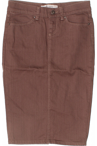 ZARA Bavlněná pouzdrová sukně hnědá midi rovná s kapsami Vel. XS | ZARA | obrázek 2