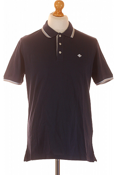 SIR RAYMOND TAILOR Pánské Polo Tričko Tmavě Modré Jednobarevné S Límečkem Krátký Rukáv Velikost L