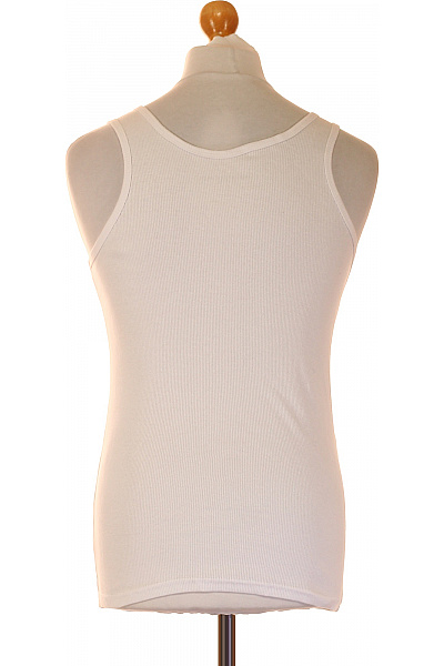 LAWRENCE GREY Pánské bavlněné tílko bílé žebrované basic bez rukávů pod košili | LAWRENCE GREY | obrázek 3