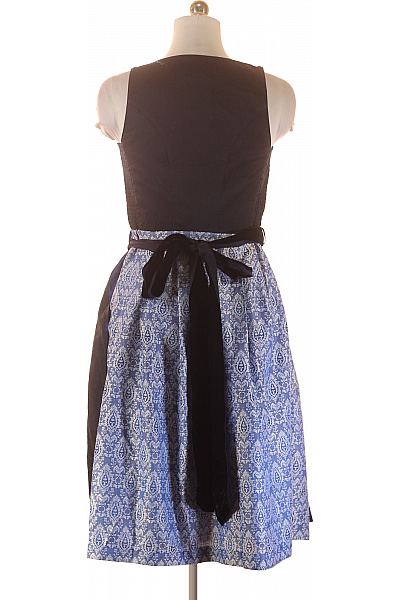 Polyesterové Modré Šaty Letní Mini S Páskem Elegantní Na Párty Velikost 36 | Unimoda | obrázek 2