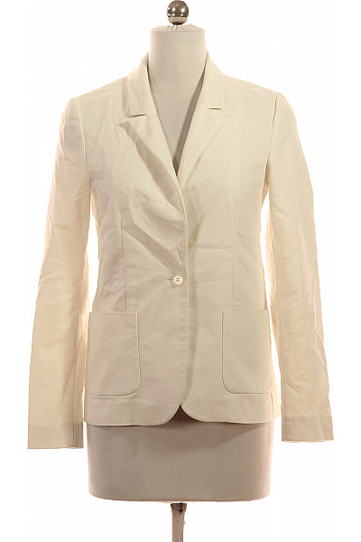 HALLHUBER Dámský Krémový Blejzr Vypasovaný Jednořadé S Jedním Knoflíkem Elegantní Jarní Velikost 34