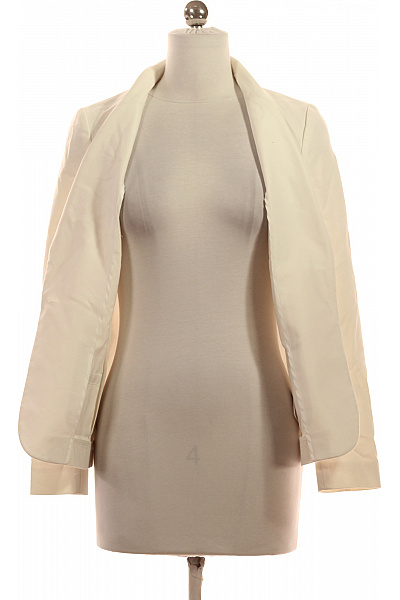 HALLHUBER Dámský krémový blejzr vypasovaný jednořadé s jedním knoflíkem elegantní jarní Velikost 34 | HALLHUBER | obrázek 3