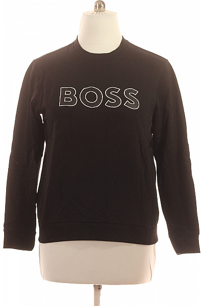 Hugo Boss Bavlněná černá mikina přes hlavu s potiskem streetwear Vel. L | Hugo Boss | obrázek 2