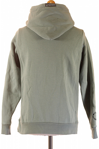 Sublevel Pánská bavlněná mikina s kapucí přes hlavu zelená jednobarevná streetwear Vel. m | Sublevel | obrázek 3