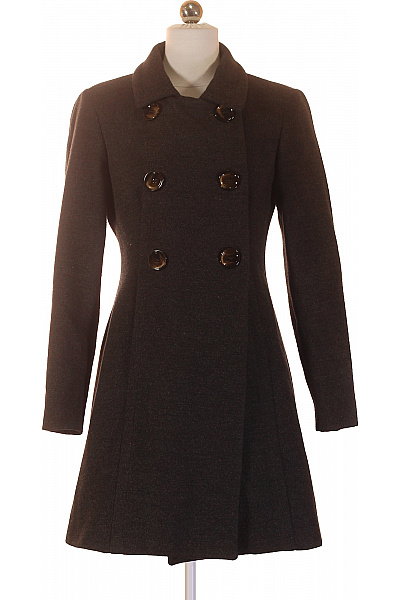 LIST Dámský Krátký Dvouřadý Kabát Elegantní Podzimní Moderní šedý Velikost 40