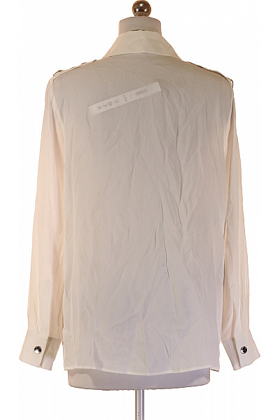 BOUTIQEN Dámská elegantní košile s dlouhým rukávem bílá průhledná acetátová Velikost 34 | BOUTIQEN | obrázek 2